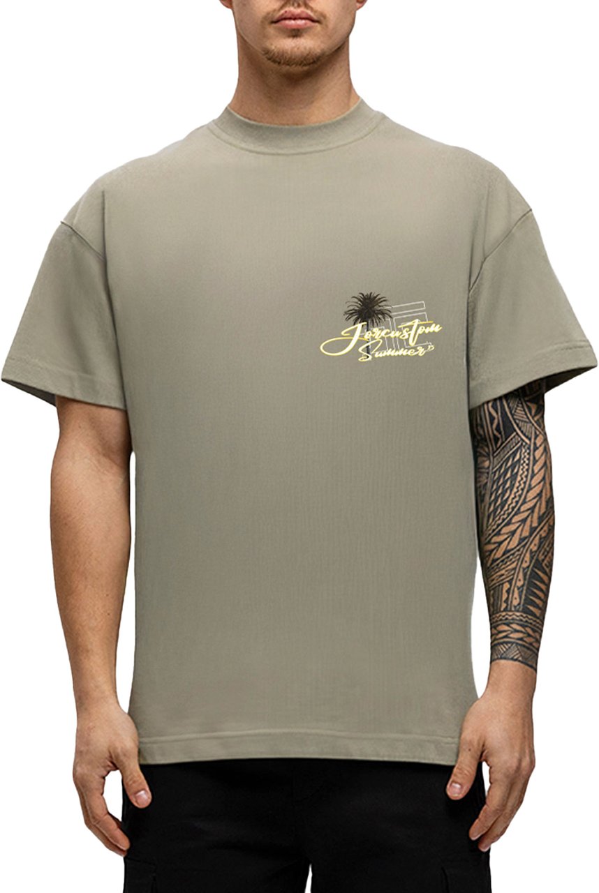 JORCUSTOM Endless Loose Fit T-Shirt Khaki Groen