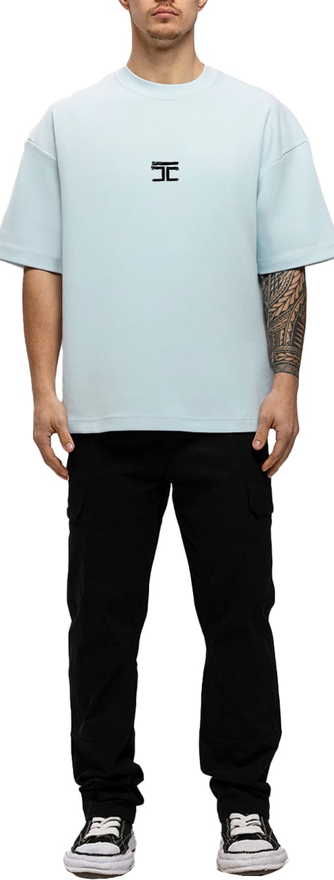JORCUSTOM Artist Oversized T-Shirt Blue Blauw