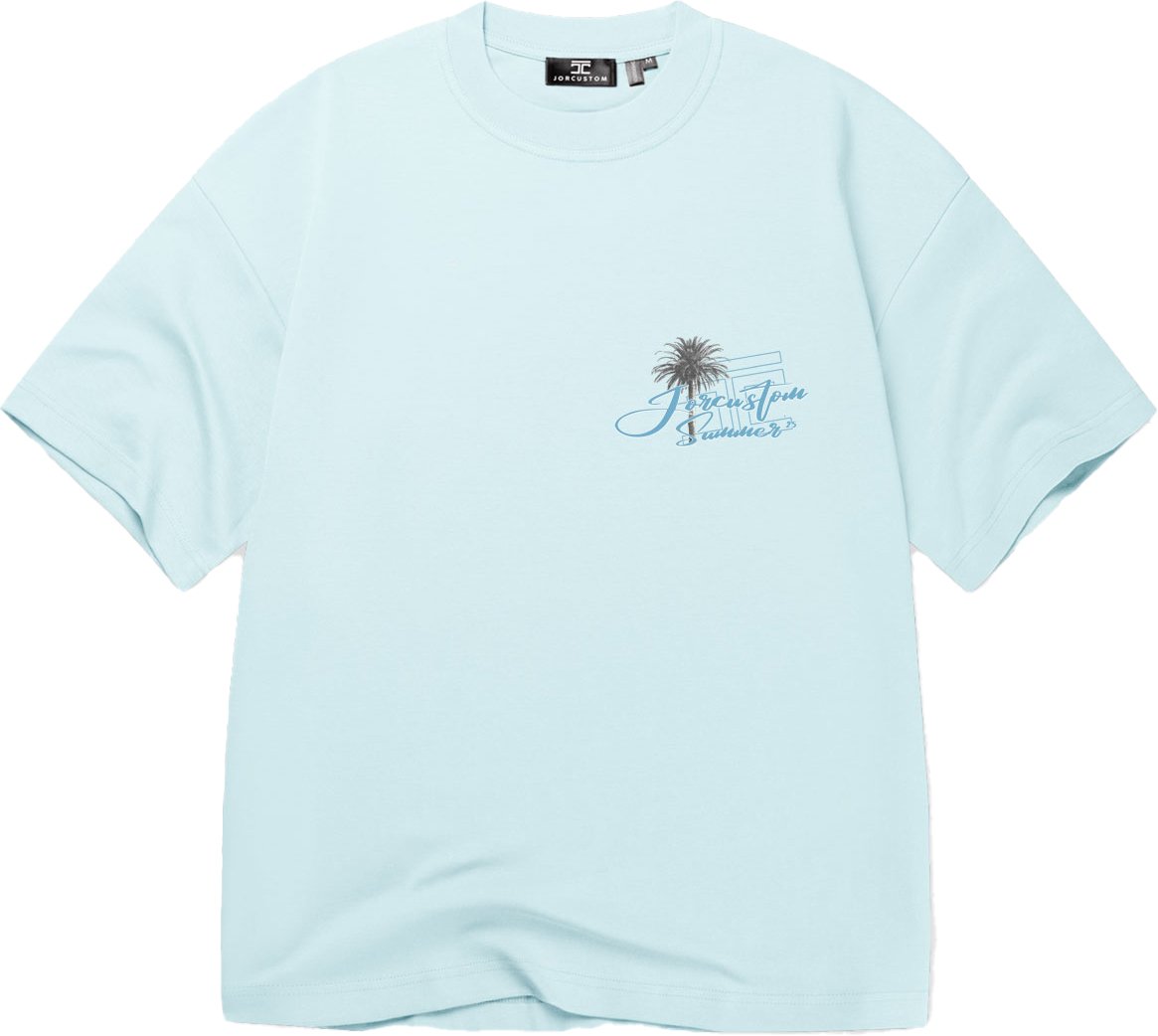 JORCUSTOM Endless Oversized T-Shirt Blue Blauw