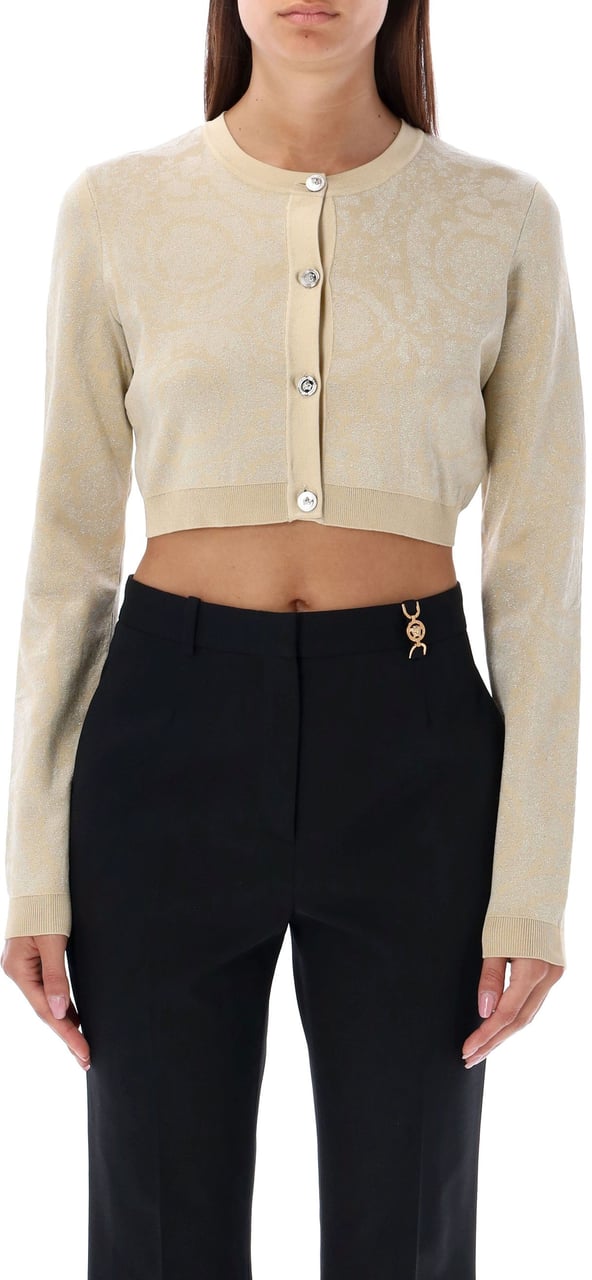 Versace Cardigan barocco knit Bruin