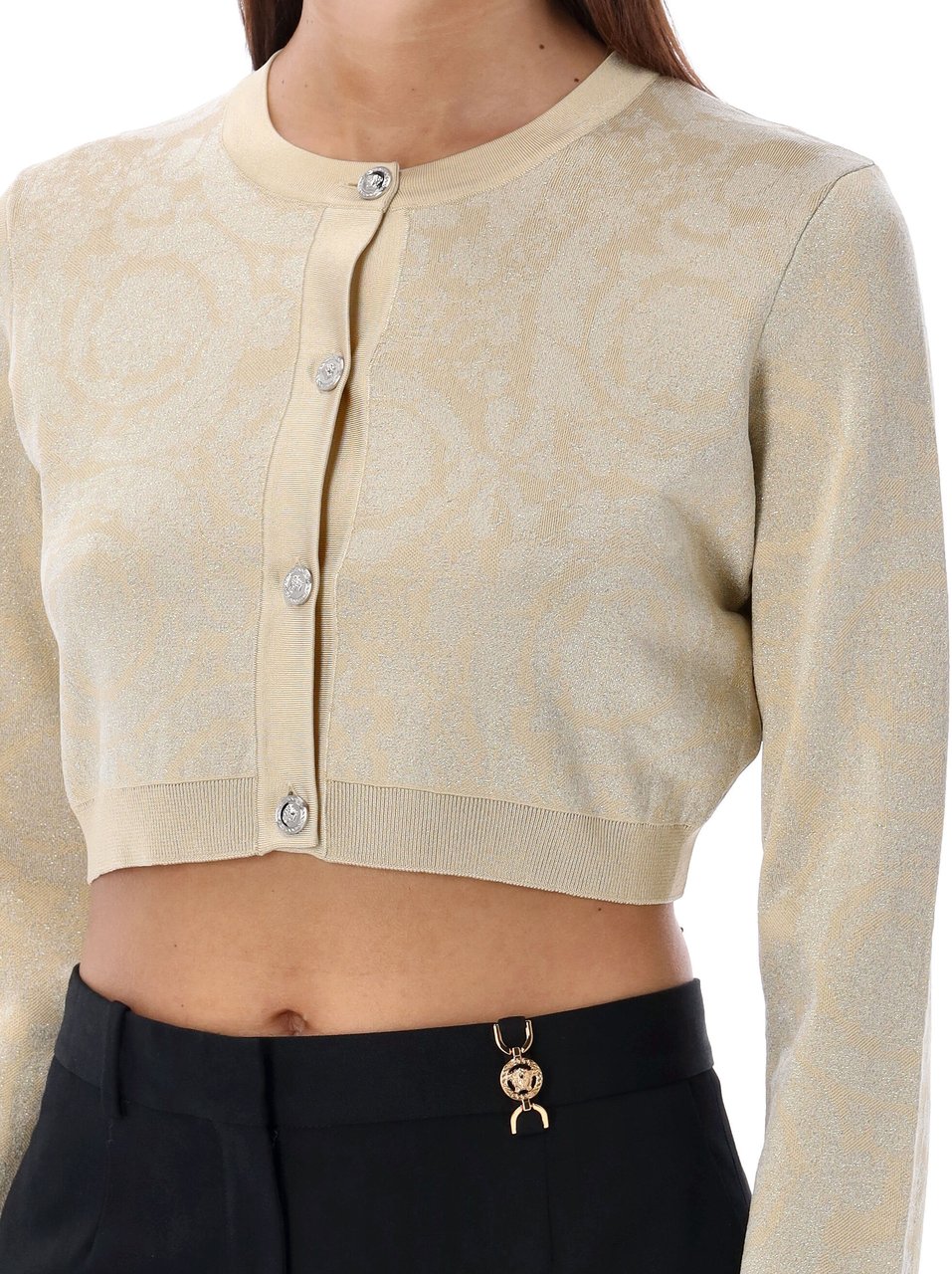Versace Cardigan barocco knit Bruin