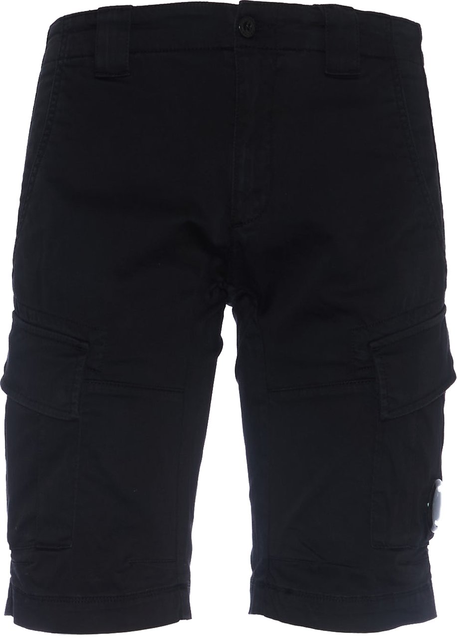 CP Company Sateen Strech Cargo Short Zwart