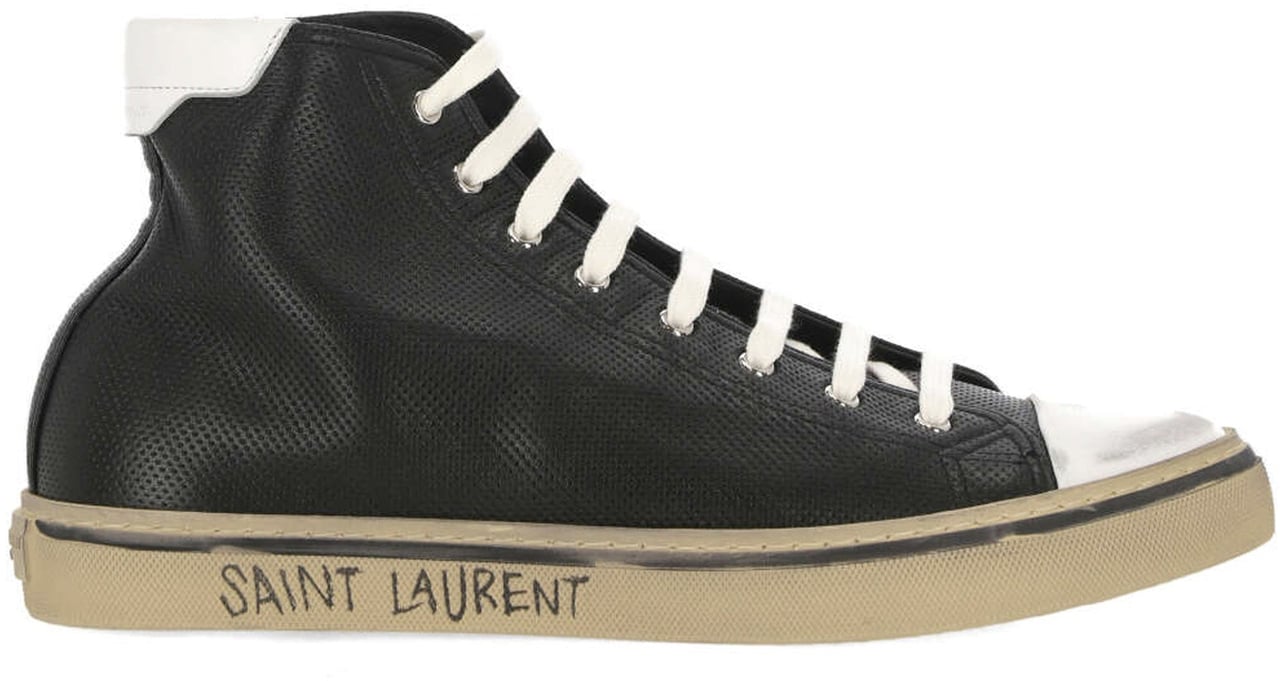 Saint Laurent Saint Laurent Malibu Leather Sneakers Zwart