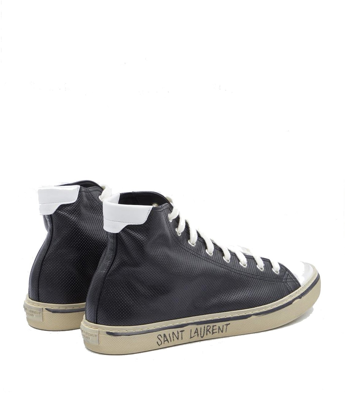 Saint Laurent Saint Laurent Malibu Leather Sneakers Zwart