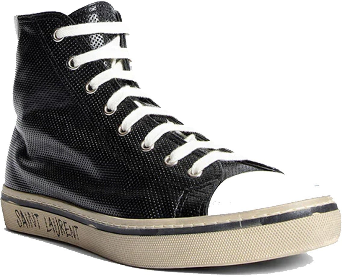 Saint Laurent Saint Laurent Malibu Leather Sneakers Zwart