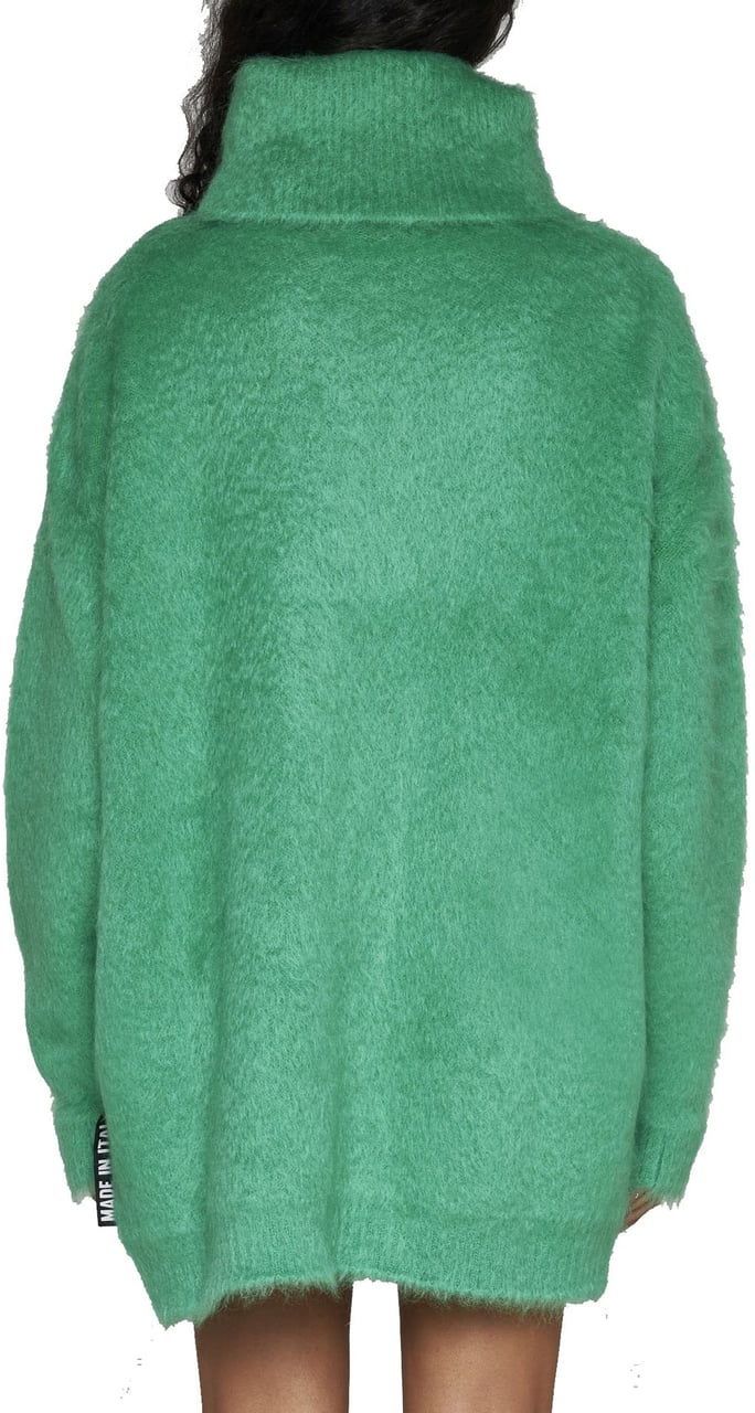 Gucci Gucci Mohair-Blend Mini Sweater Dress Groen