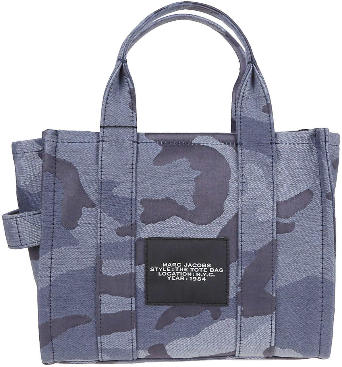 Marc Jacobs The Small Tote Camouflage Blue Multi Camou Blauw