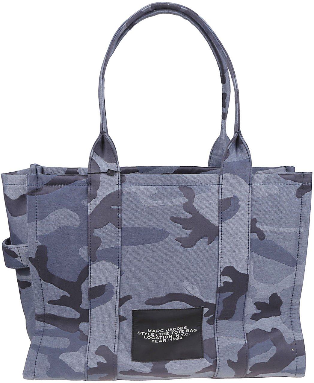 Marc Jacobs The Large Tote Camouflage Blue Multi Camou Blauw