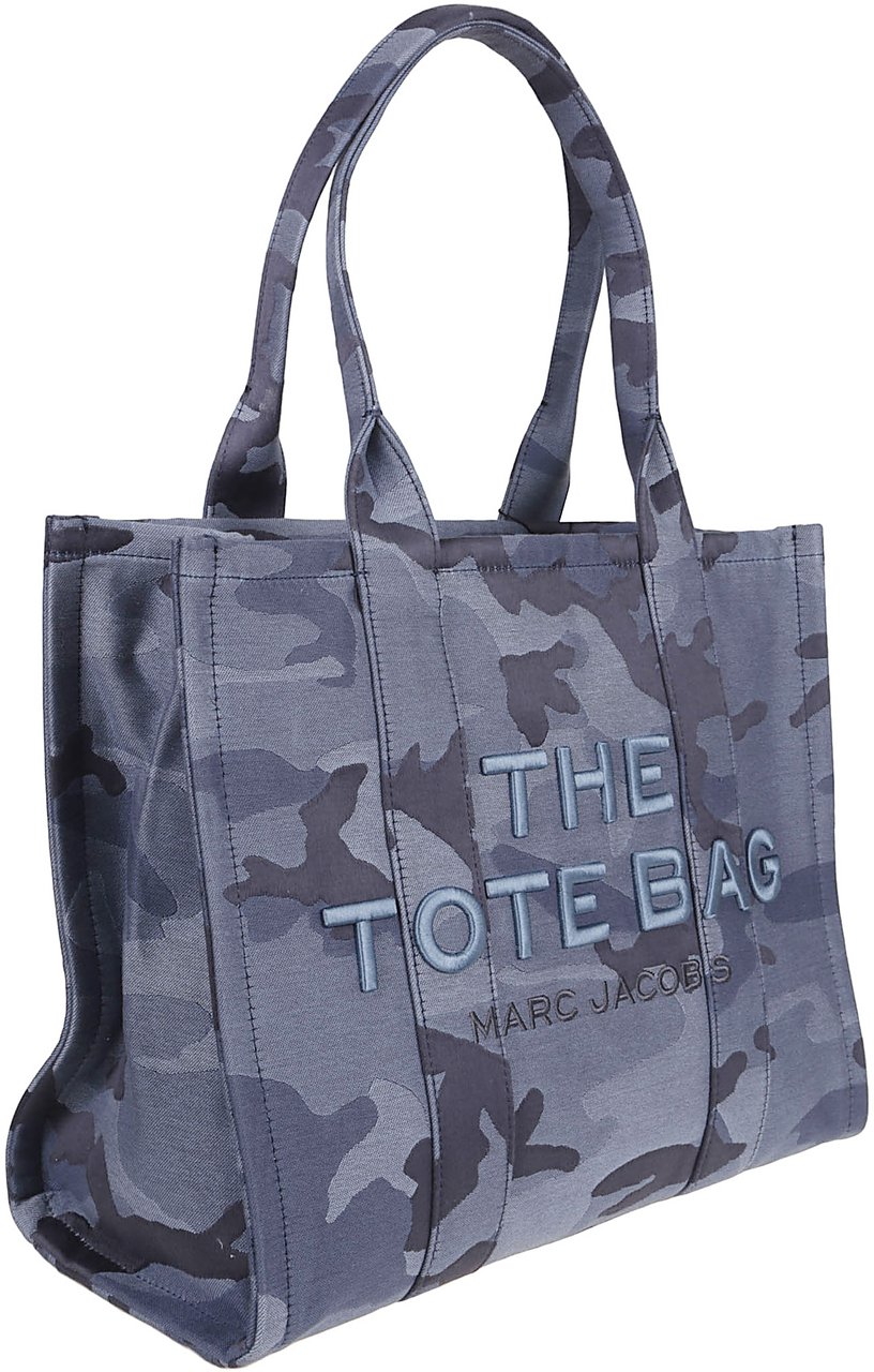 Marc Jacobs The Large Tote Camouflage Blue Multi Camou Blauw