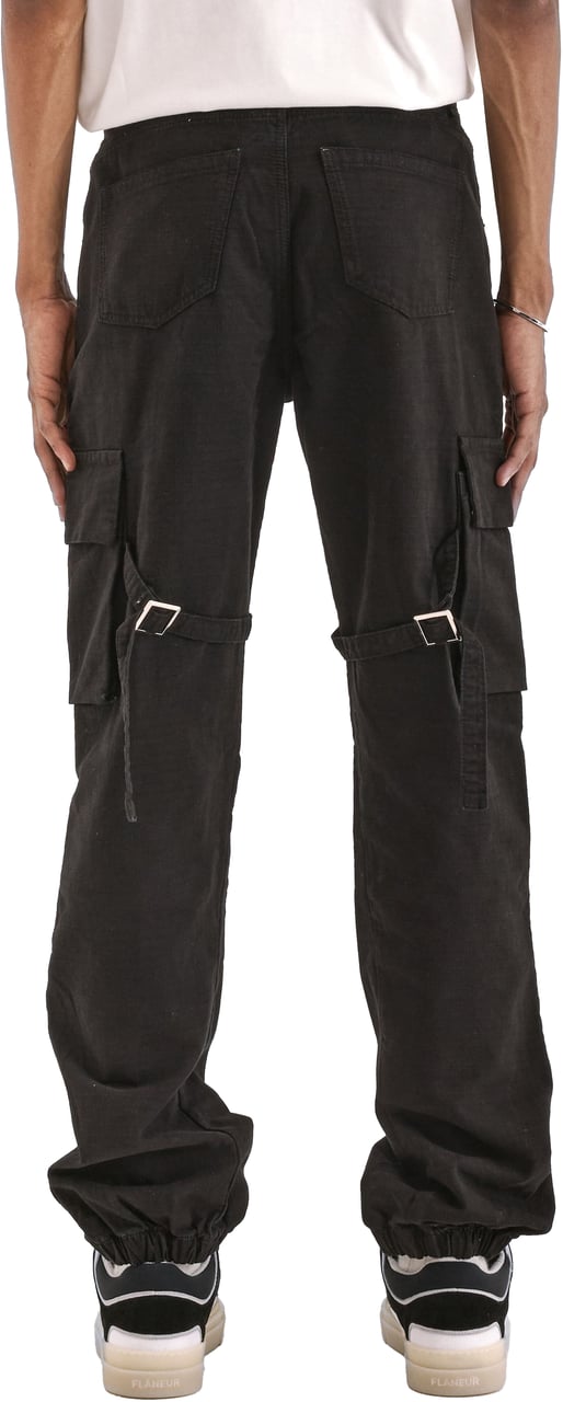 FLÂNEUR Cargo Trousers | Black Zwart
