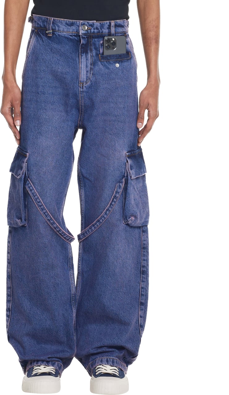 FLÂNEUR Phone Pocket Cargo Pants | Violet Wash Paars
