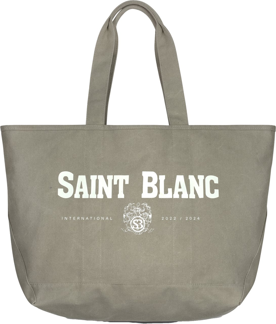 Saint Blanc Multi Logo Tote Bag Taupe