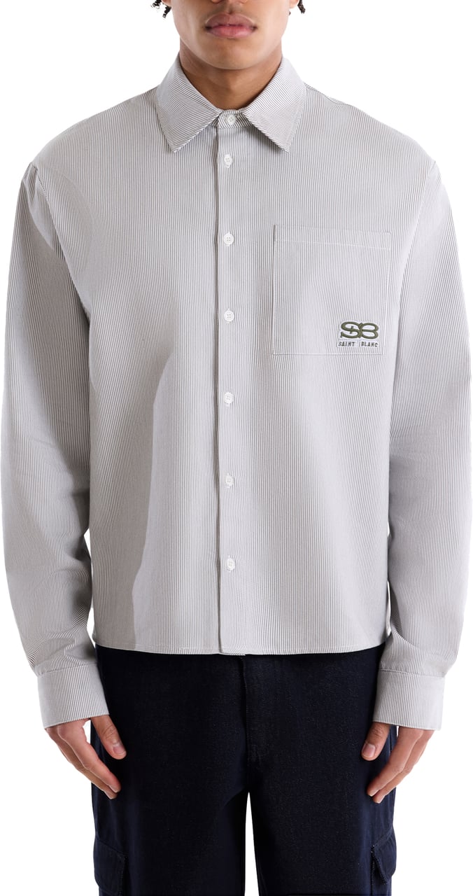 Saint Blanc Applique Button Shirt Wit