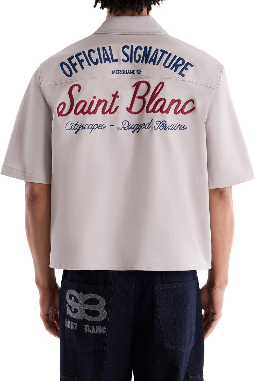 Saint Blanc Boxy Chain Overshirt Grijs
