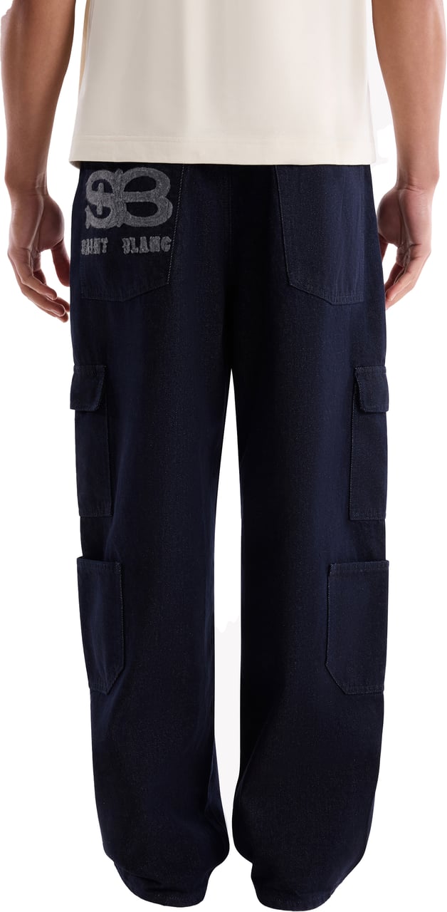 Saint Blanc Multi Pocket Script Jeans Blauw