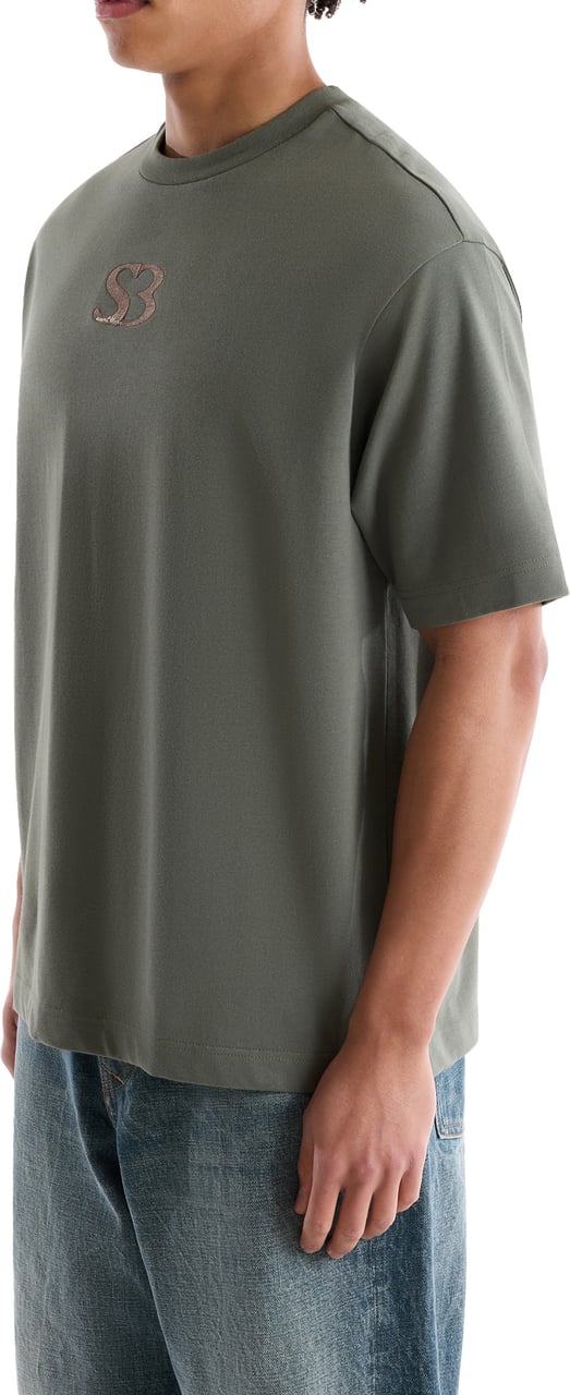 Saint Blanc Initial Logo T-Shirt Groen Groen