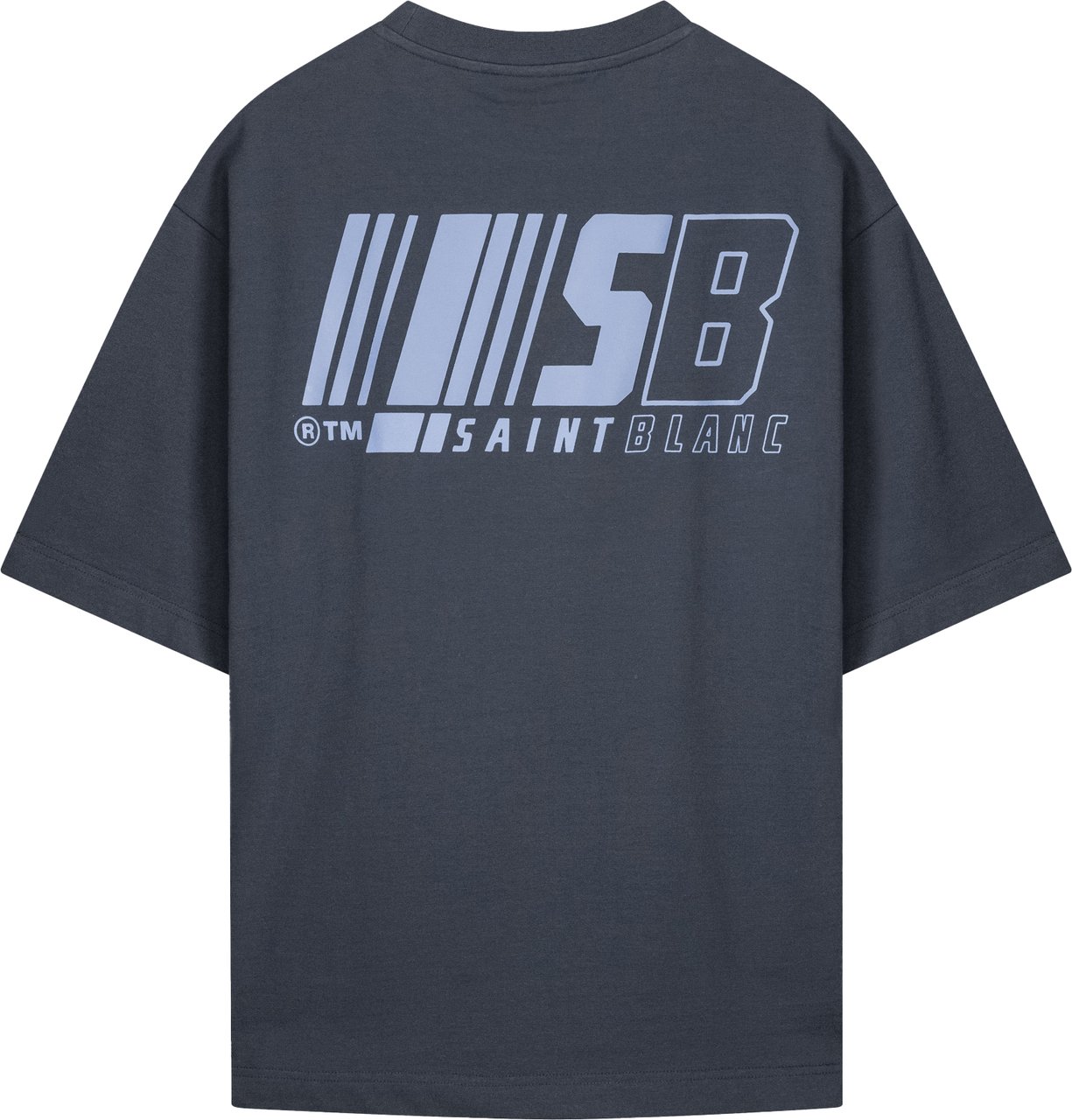 Saint Blanc Fine Line T-Shirt Blauw