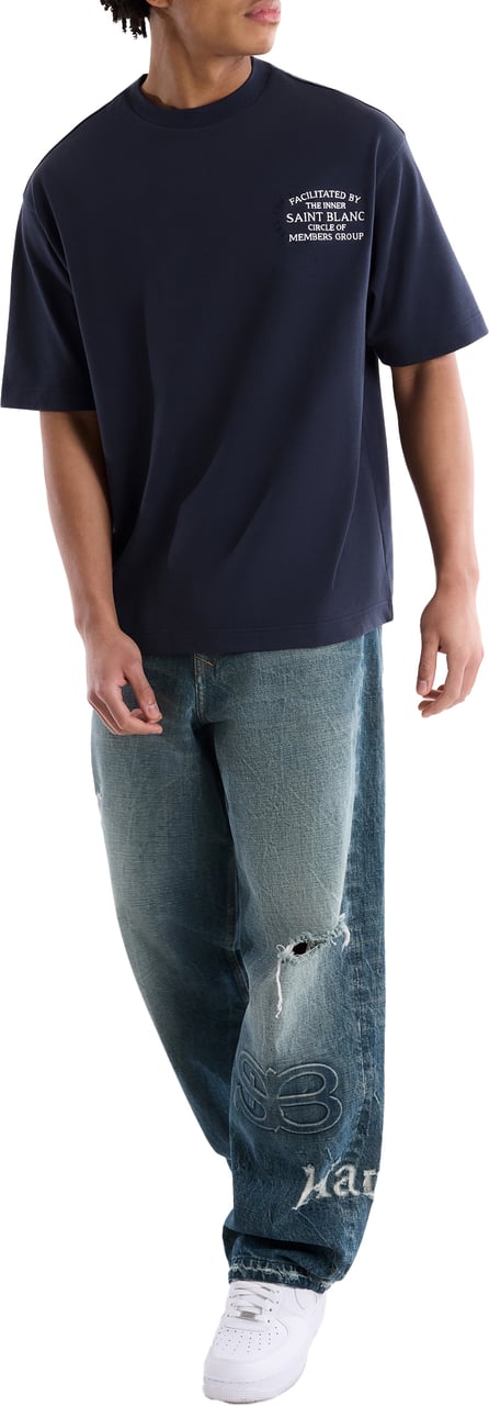 Saint Blanc Inner Circle T-Shirt Blauw Blauw