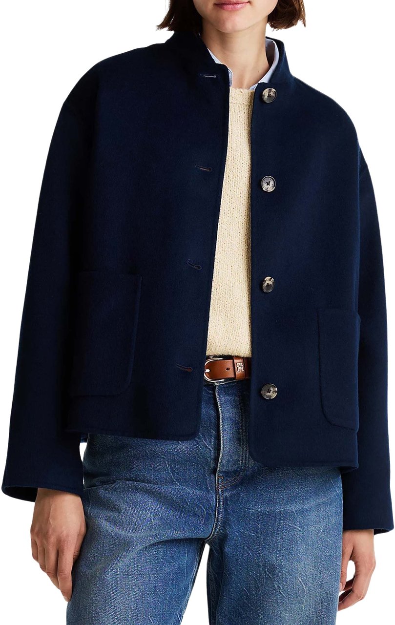 Tommy Hilfiger Wool Bomber Blauw