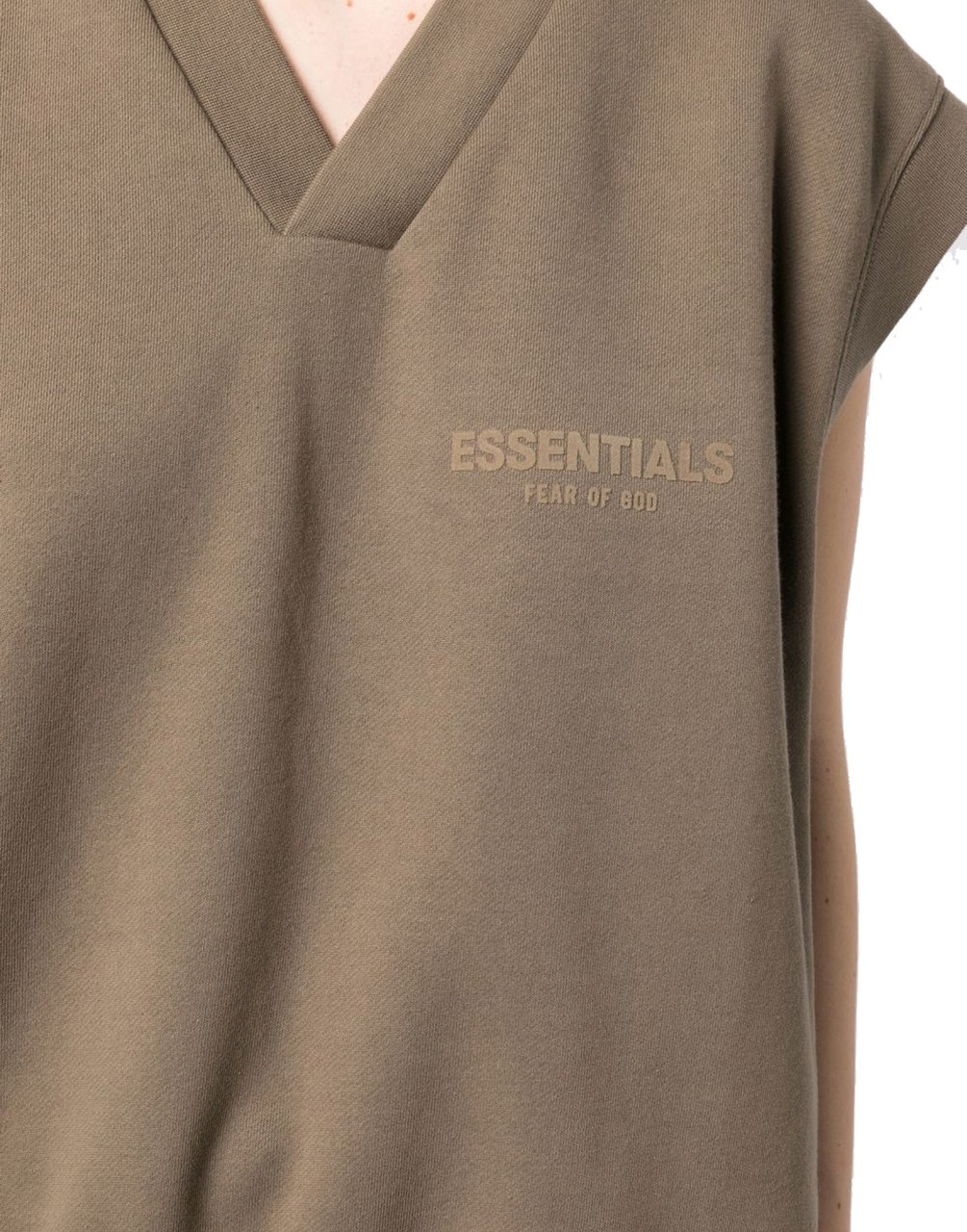 Fear of God Essentials V Neck Vest Top Bruin