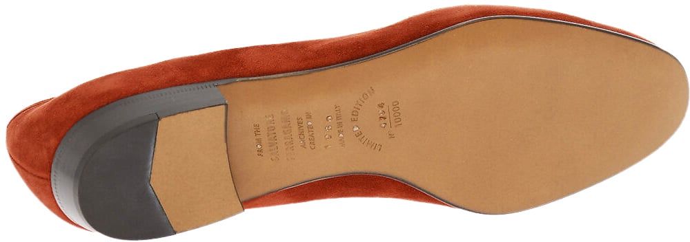 Ferragamo Babs Gancini Logo Loafers Rood