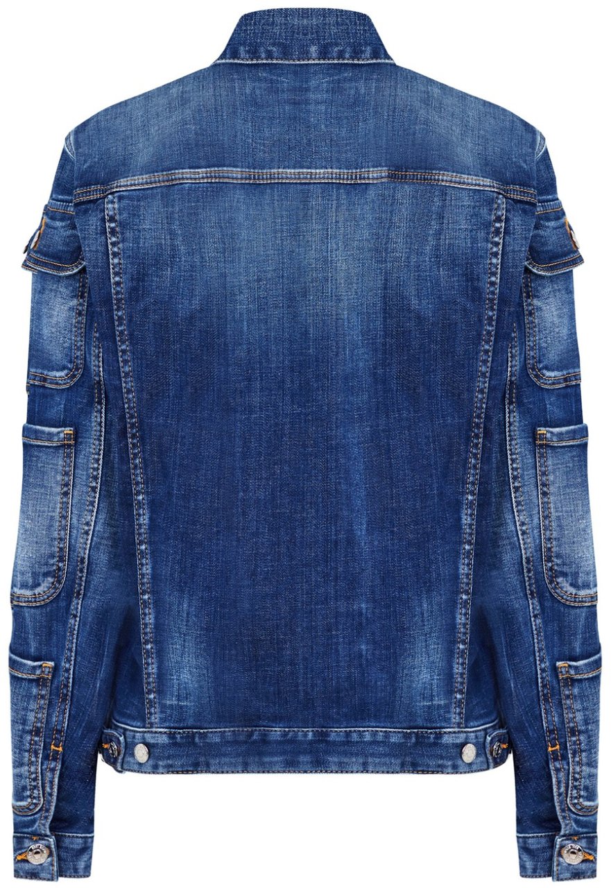 Dsquared2 Tactical Jean Denim Jacket Blauw