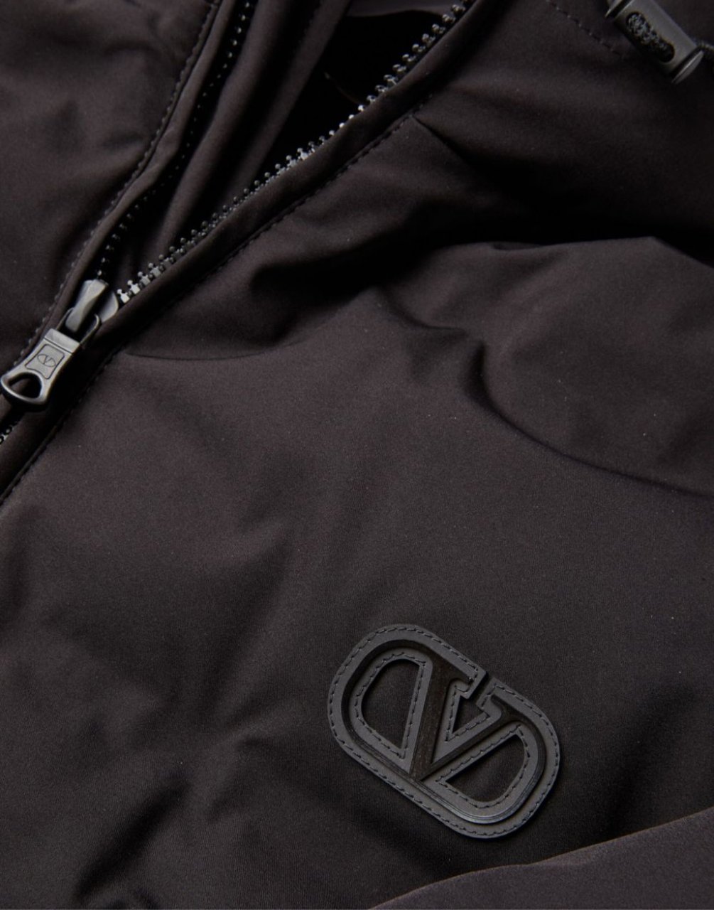 Valentino Garavani Vlogo Puffer Jacket Zwart
