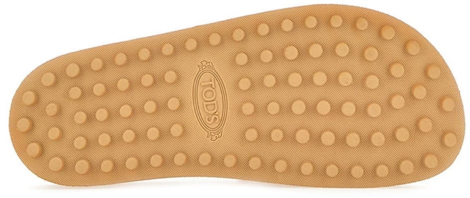 Tod's Monogram Logo Slides Sandals Geel