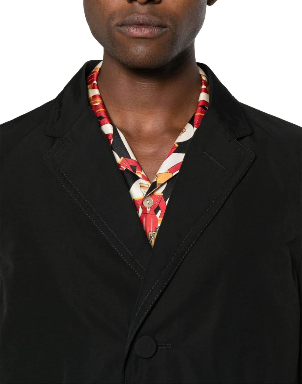 Gucci Single-breasted Cotton Poplin Coat Zwart