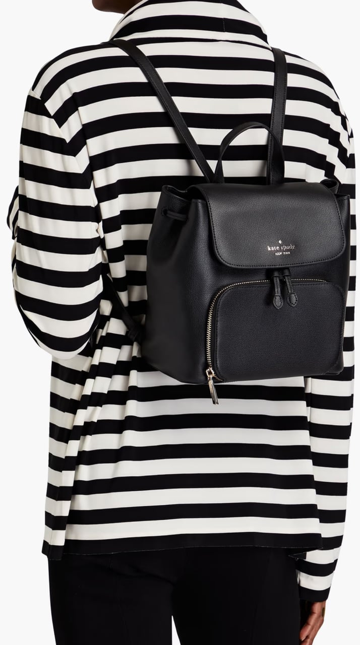 Kate Spade New York Kristi Medium Flap Backpack Zwart