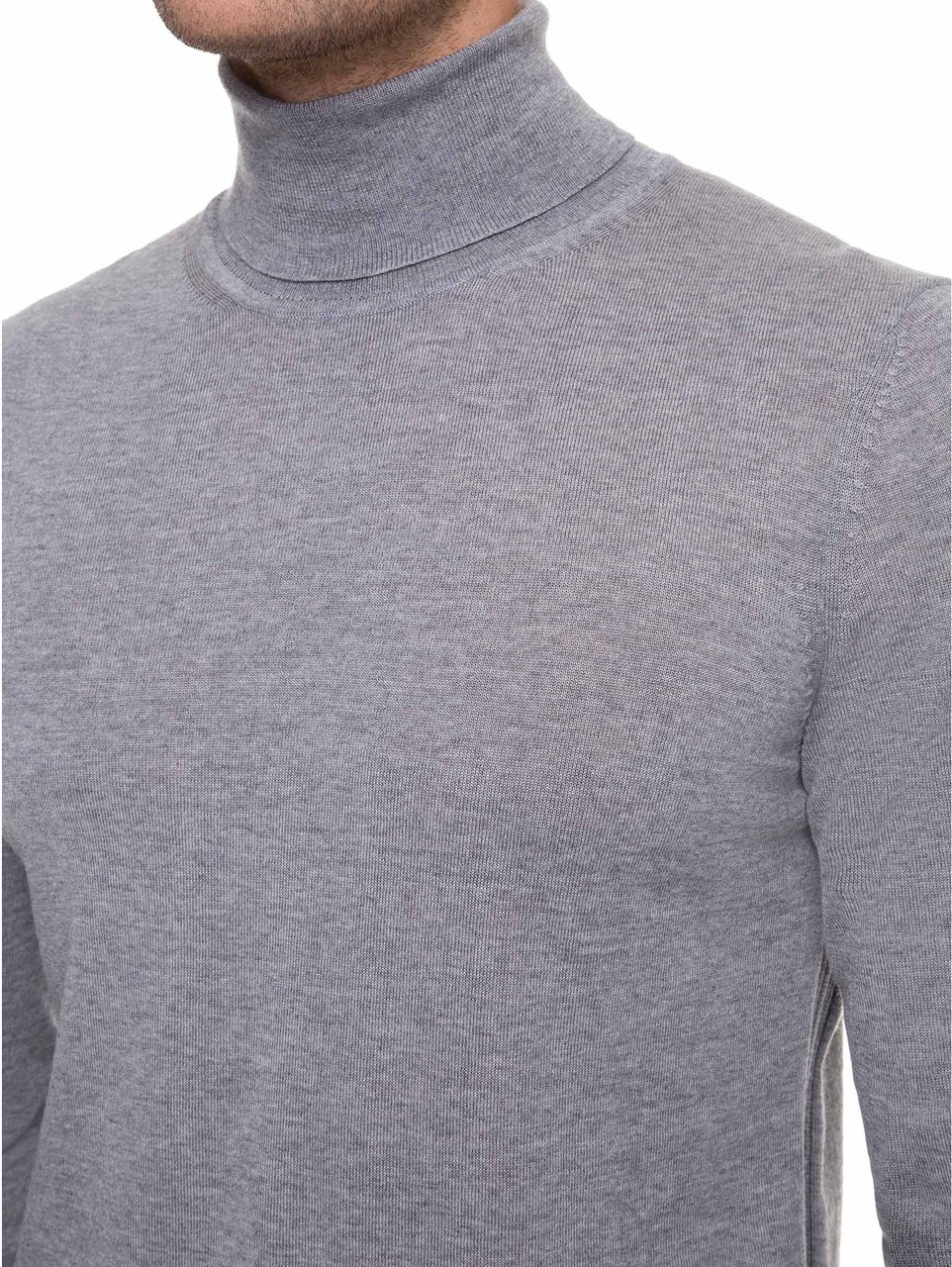 Boss Musso-p Turtleneck Sweater Grijs