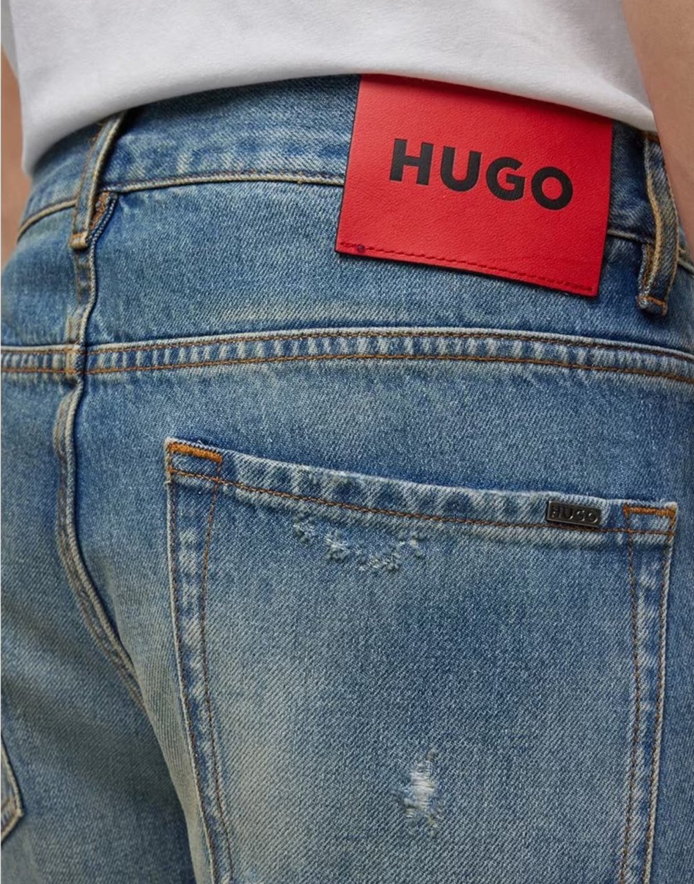 Hugo 340 Vintage Wash Jeans Blauw