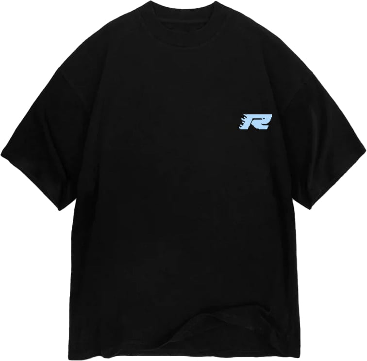 Richesse PARIS T-SHIRT BLACK BLUE Zwart