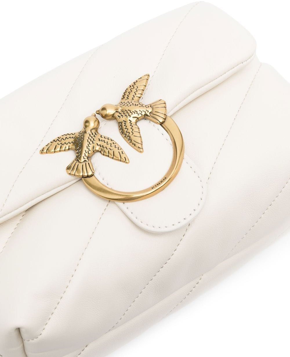 Pinko Bags Bianco Seta Donkergrijs