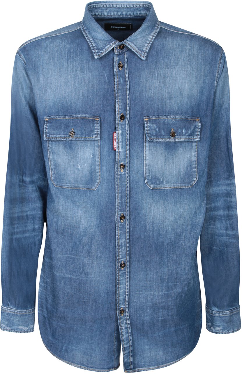 Dsquared2 Denim shirt 'Dan' Blauw