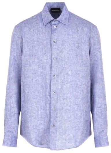 Emporio Armani Shirts Blue Blauw