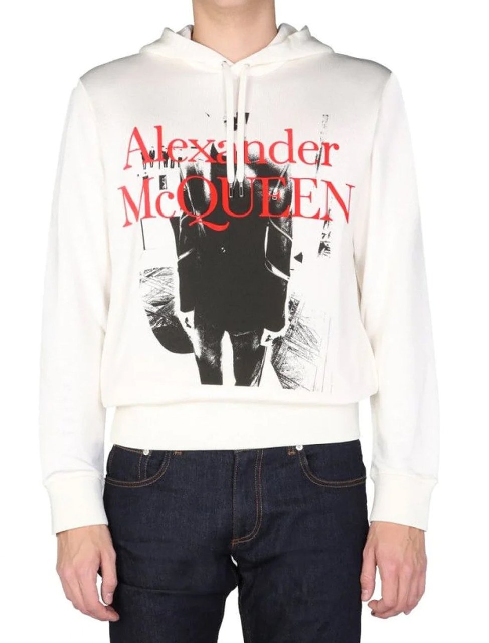 Alexander McQueen Alexander McQueen Hoodie Logo Sweatshirt Wit