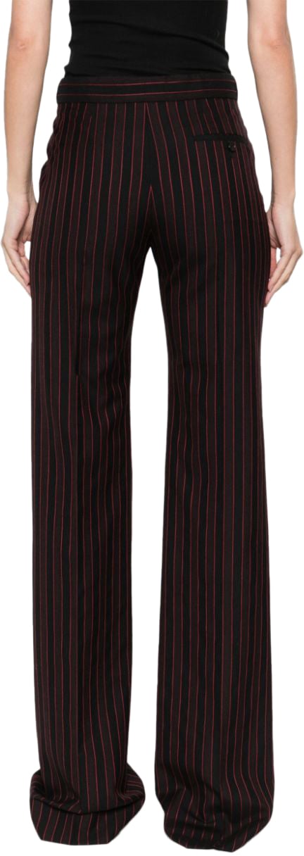 Alexander McQueen Alexander Mcqueen Pantaloni Nero E Bordeaux Zwart