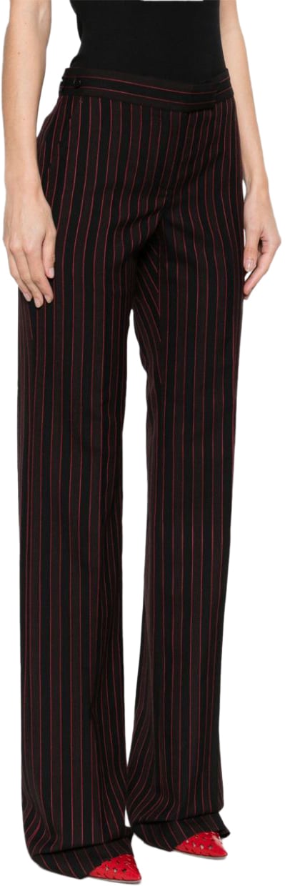 Alexander McQueen Alexander Mcqueen Pantaloni Nero E Bordeaux Zwart