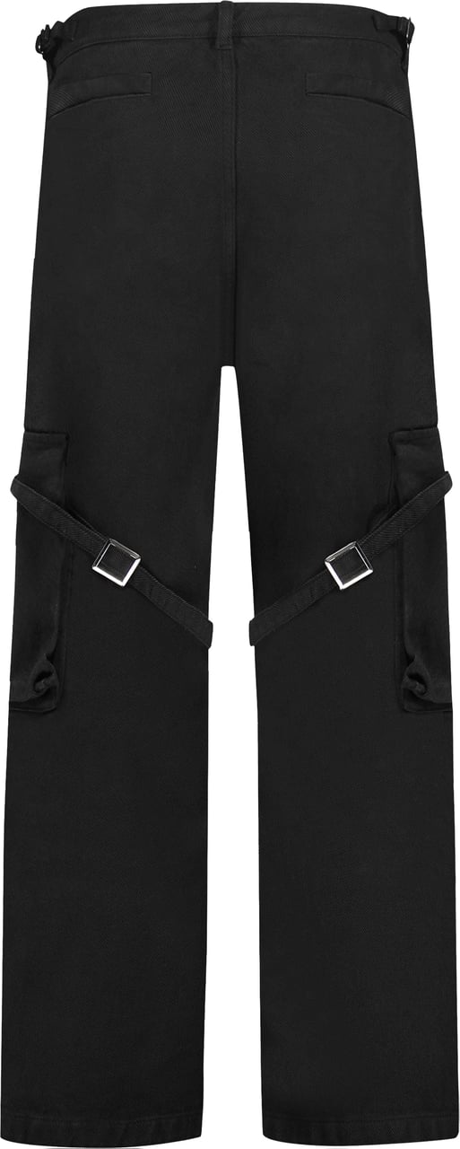 FLÂNEUR Phone Pocket Cargo Pants | Black Zwart