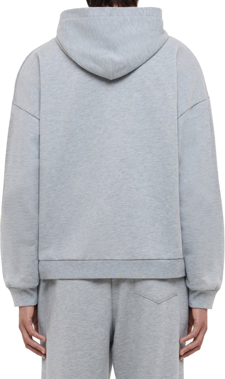 FLÂNEUR Blossom Patches Zip-Up Hoodie | Heather Grey Grijs