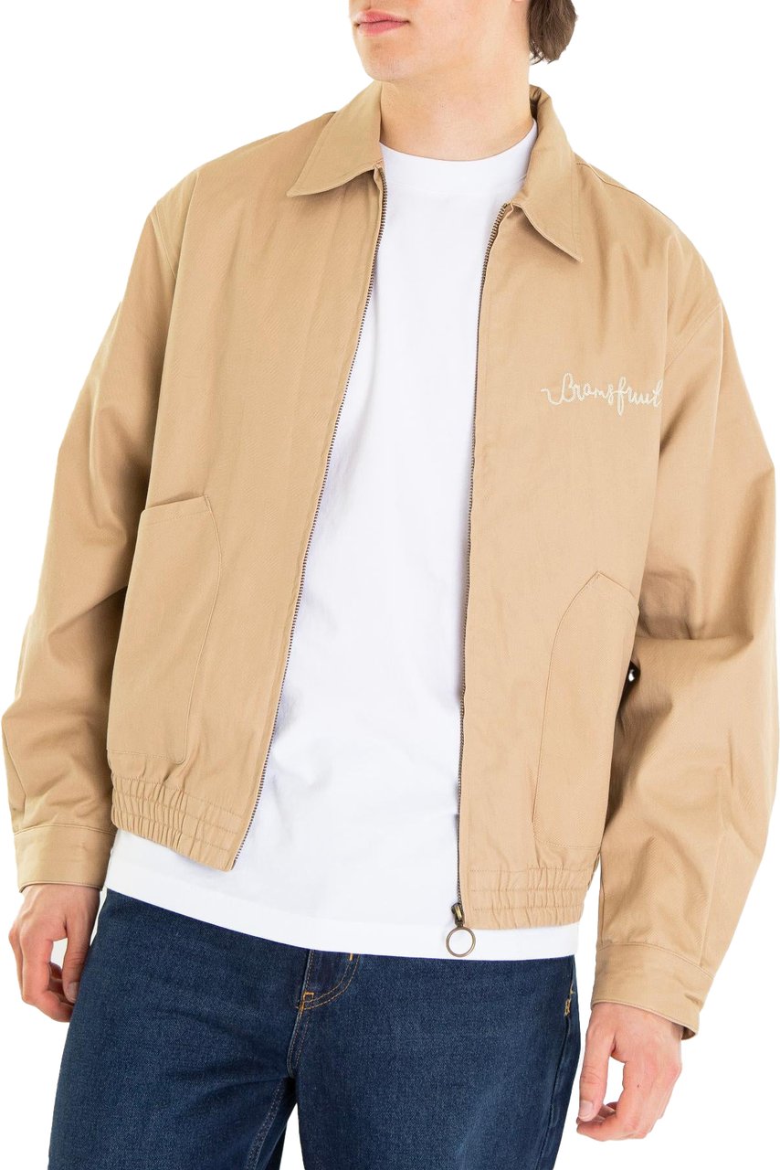 Bram's Fruit Chain Stitch Garden Hose jacket- Beige Beige