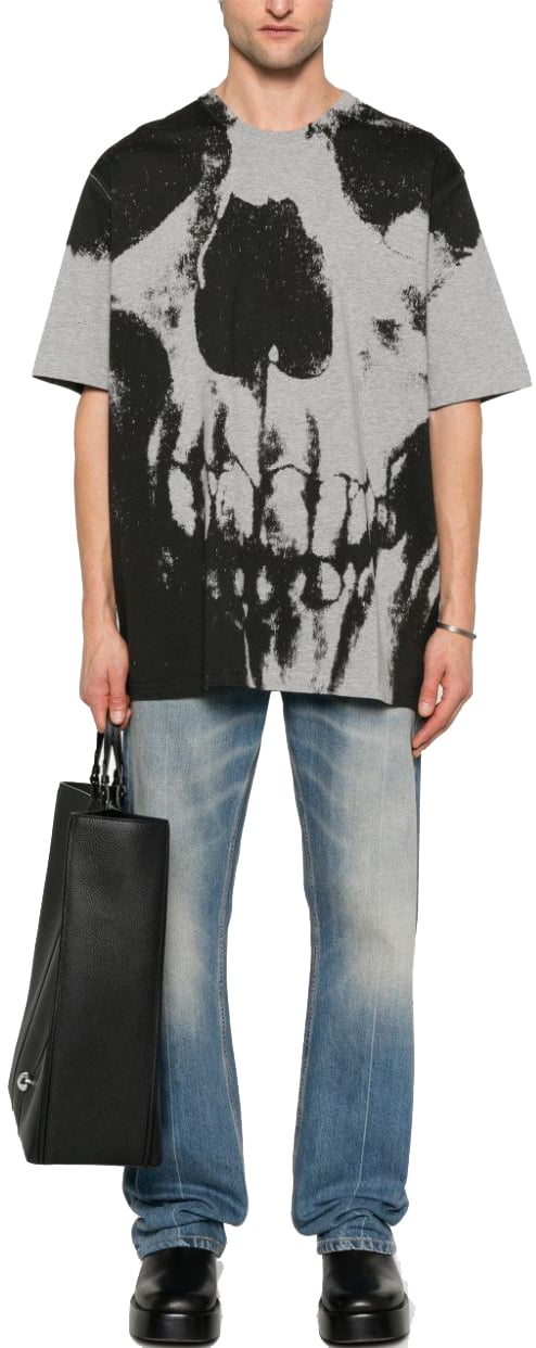 Alexander McQueen T-Shirts And Polos Grey Grijs