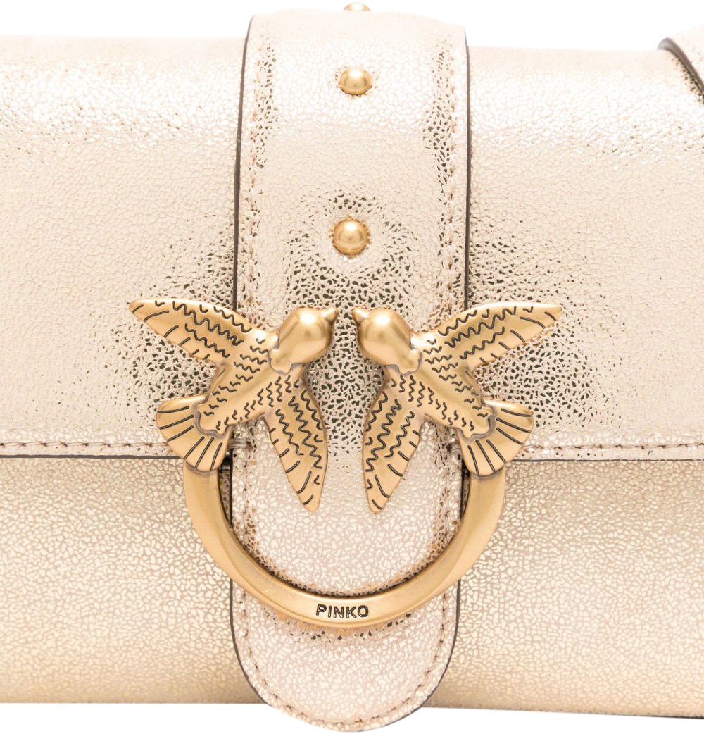 Pinko Borsa Love One Mini Slouchy Goud