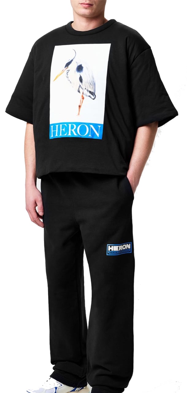 Heron Preston Heron Bird Painted Logo Padded T-shirt Zwart