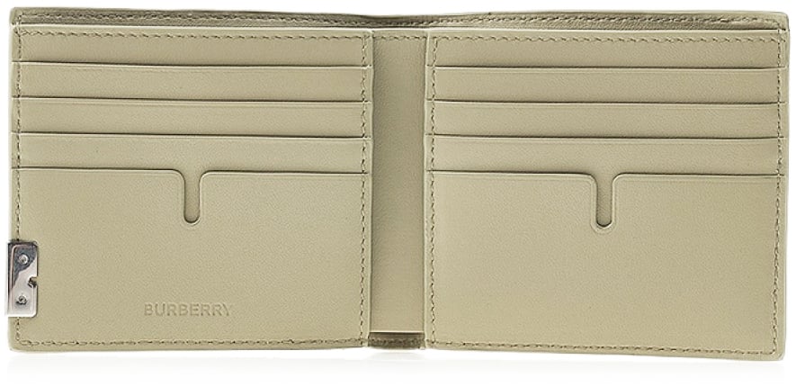 Burberry Logo Plaque Bifold Wallet Groen