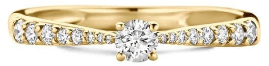 Blush Blush Ring 1659BDI/54 14k Geelgoud 0.33ct G SI Briljant geslepen Diamant Maat 54 Divers