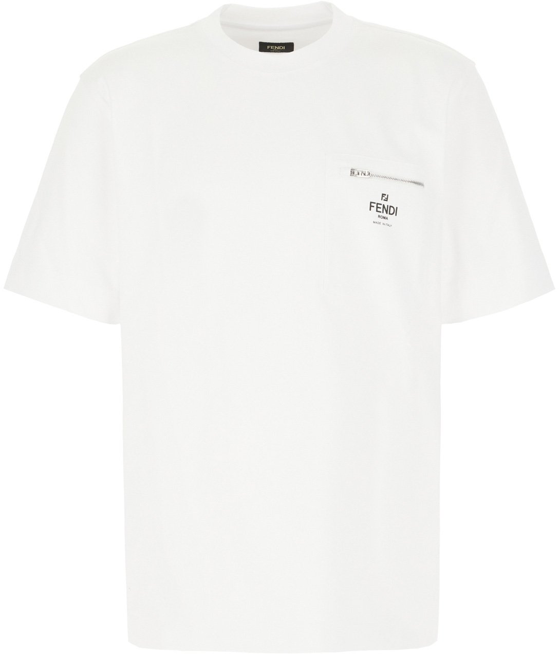 Fendi Fendi White cotton oversize t-shirt Wit