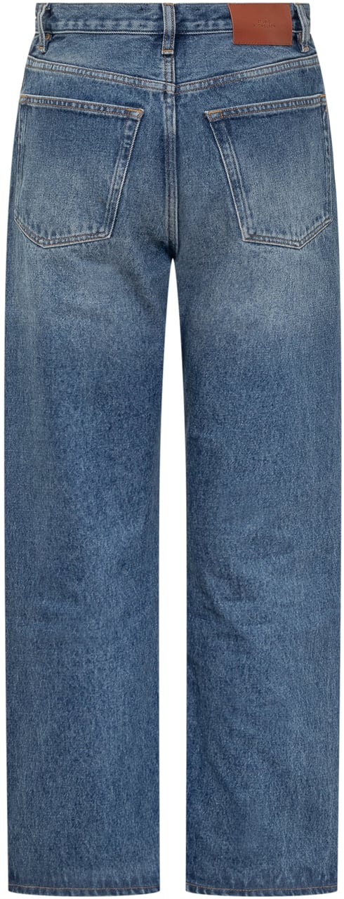Studio Nicholson Pantaloni con Cuciture a Gamba Larga Blauw