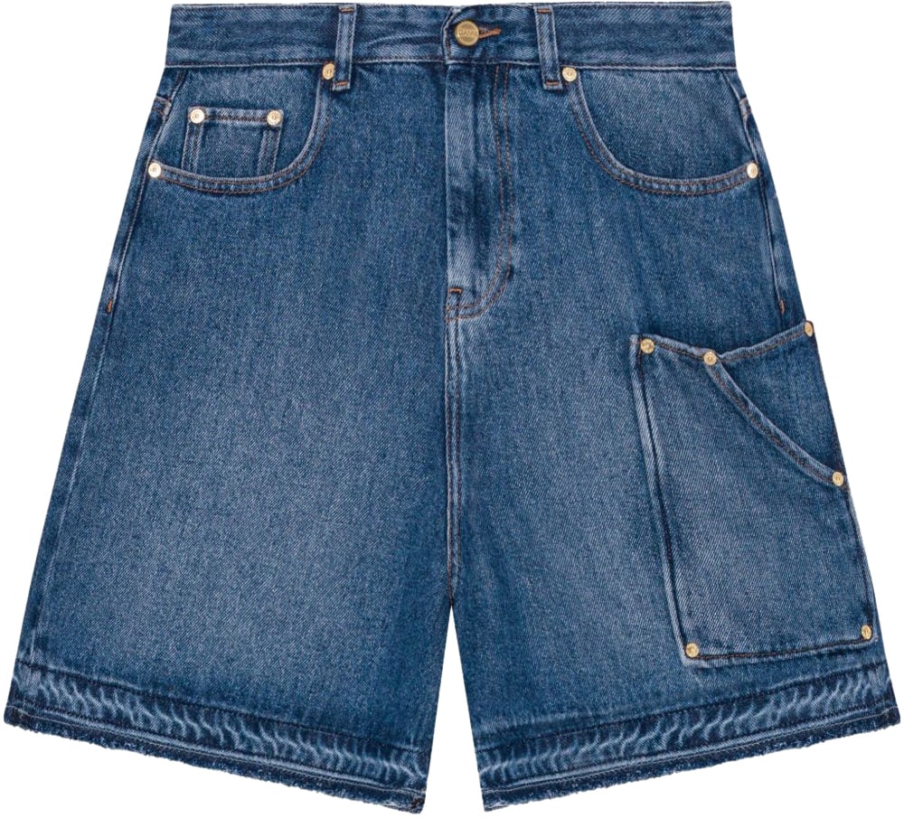Ganni GANNI DENIM BERMUDA SHORTS Blauw